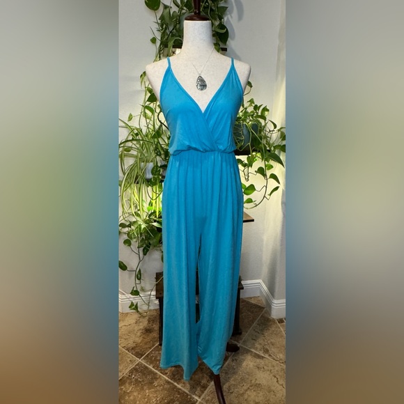 Venti6 Pants - Elegant Blue Jumpsuit